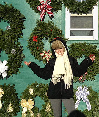 We sell beautifully decorated Christmas wreaths at our New Hampshire Christmas tree lot.